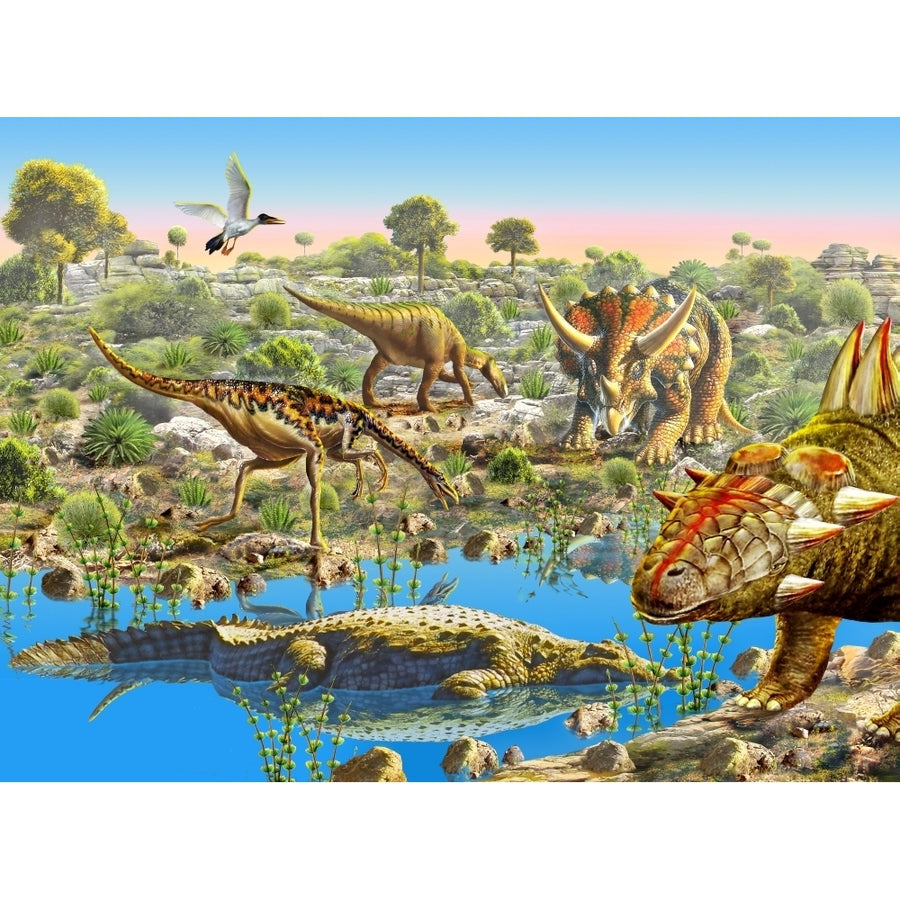 Dinosaur Panorama Poster Print by Adrian Chesterman Image 1