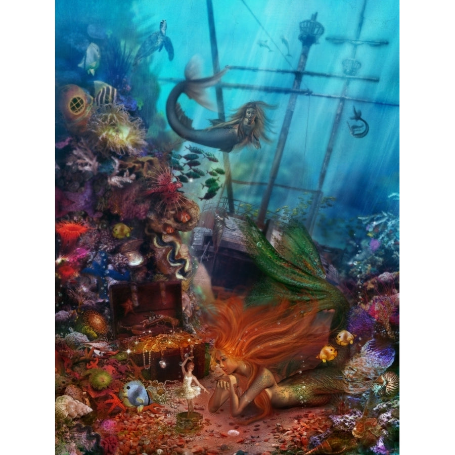 The Mermaids Treasure Poster Print by Aimee Stewart Image 1