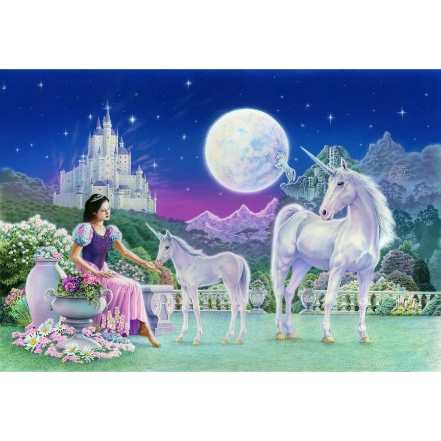 Unicorn Princess - Feeding Foal Poster Print by Robin Koni Image 1