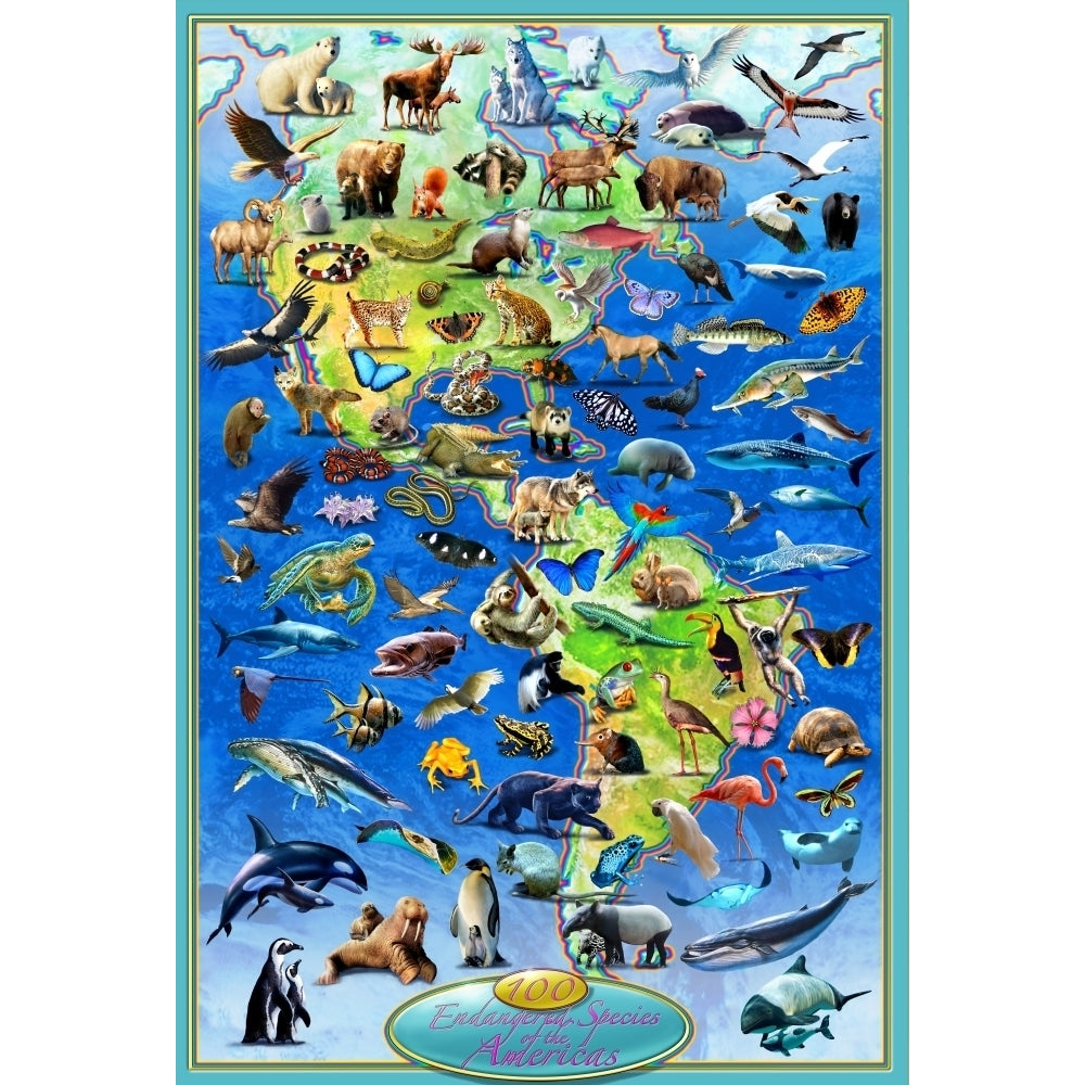 100 Endangered Species - Americans Poster Print by Adrian Chesterman Image 1