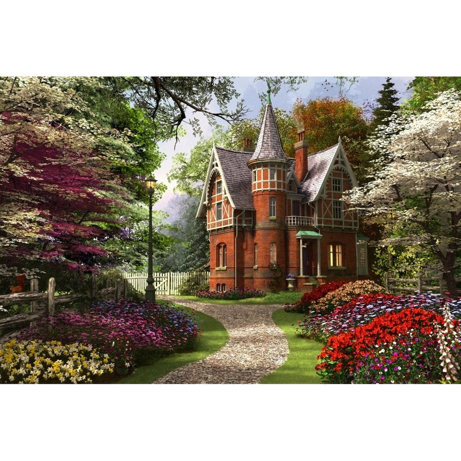 Victorian Cottage in Bloom Poster Print by Dominic Davidson Image 1