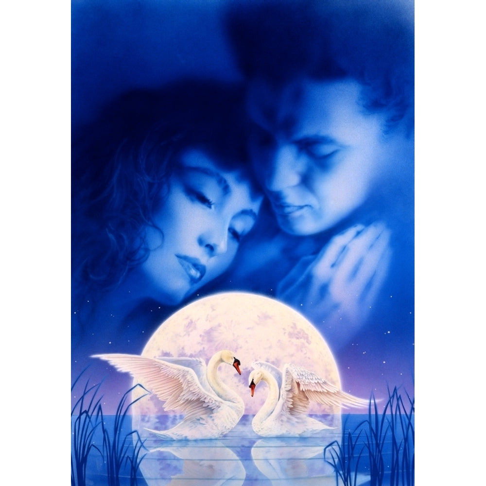 Moonlight Swans Poster Print by Robin Koni Image 2