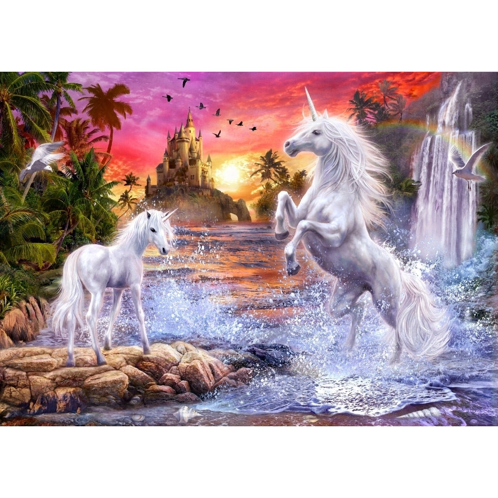 Unicorn Waterfall Sunset Poster Print by Jan Patrick Image 2