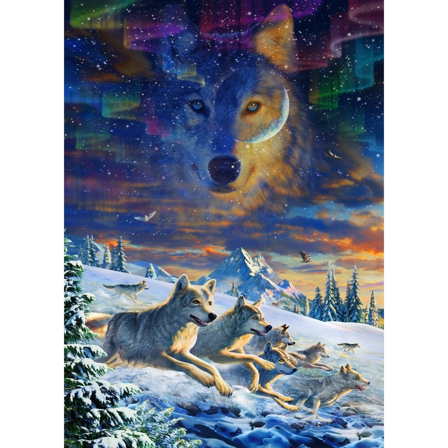 Moonlight Wolfpack Poster Print by Adrian Chesterman Image 1