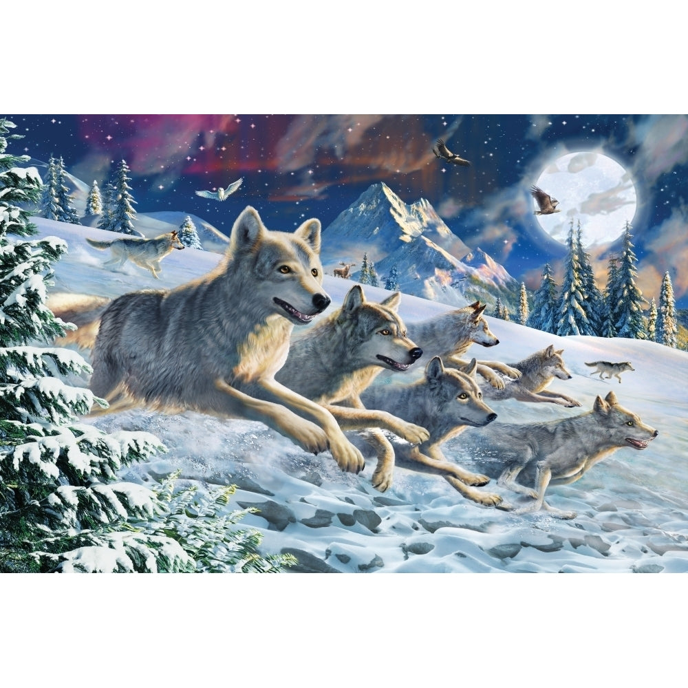 Moonlight Wolfpack Poster Print by Adrian Chesterman Image 1