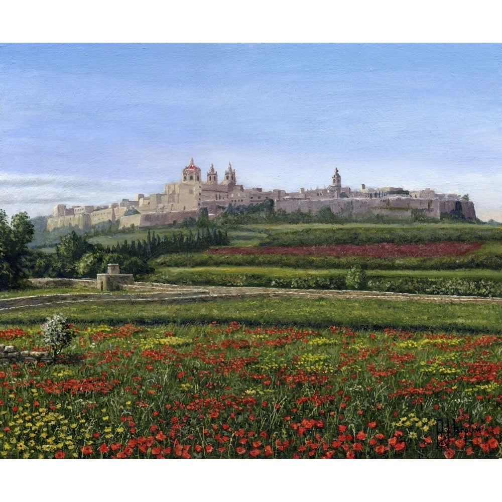 Mdina Poppies Malta 1 Poster Print by Richard Harpum Image 1