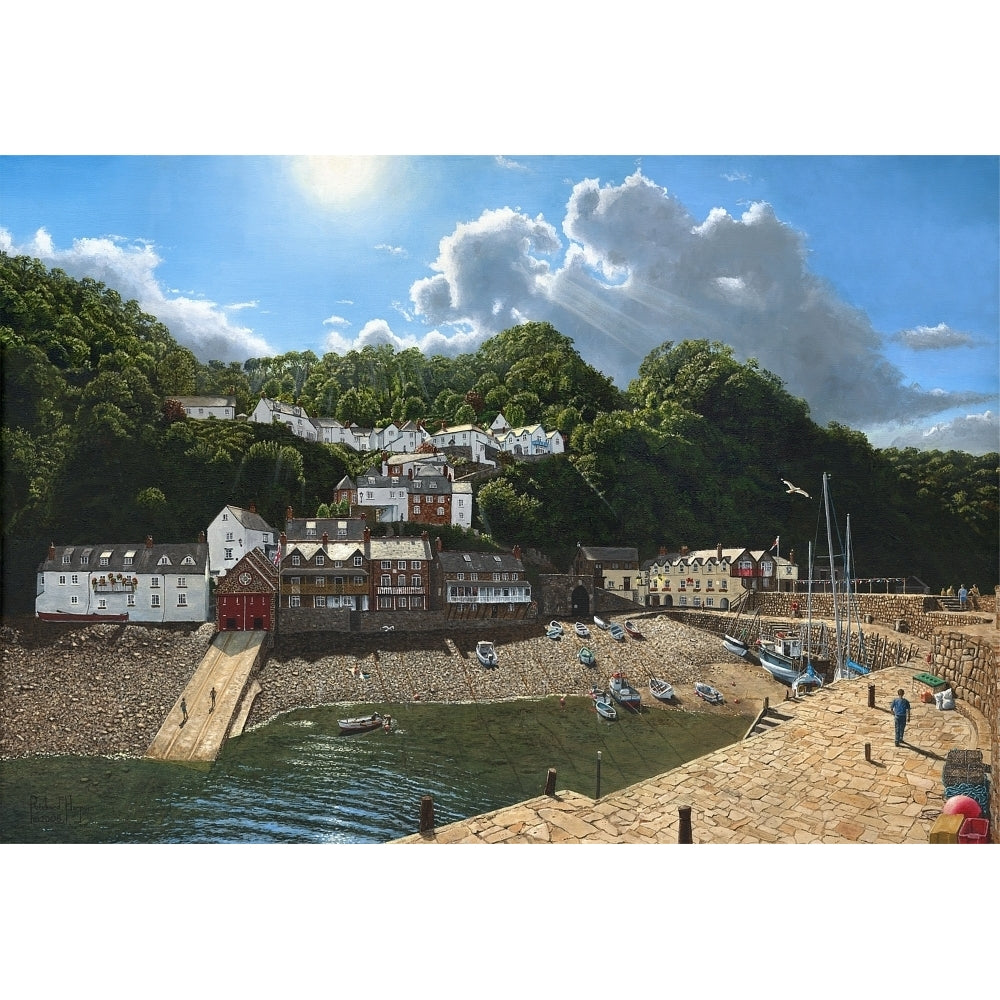 Summer Evening Clovelly North Devon Poster Print by Richard Harpum Image 2