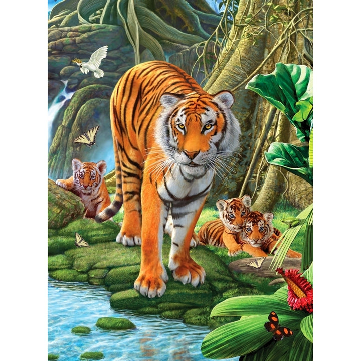 Tigress and Cubs Poster Print by Steve Crisp Image 2