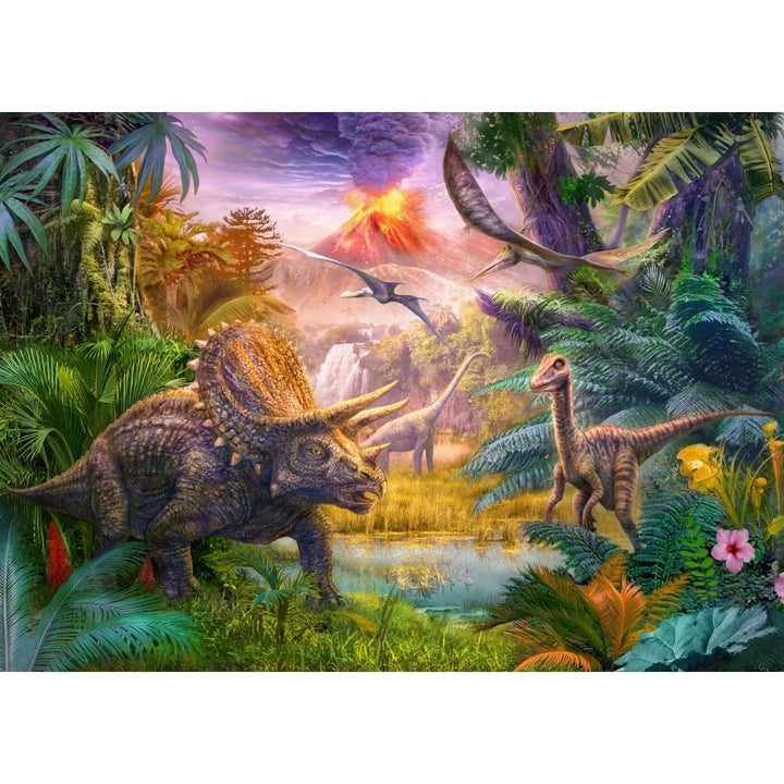 Dino Volcano Poster Print by Jan Patrick Image 1