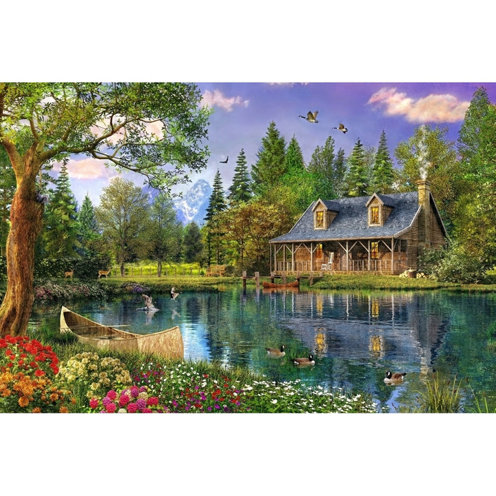 Crystal Lake Cabin Poster Print by Dominic Davidson Image 1