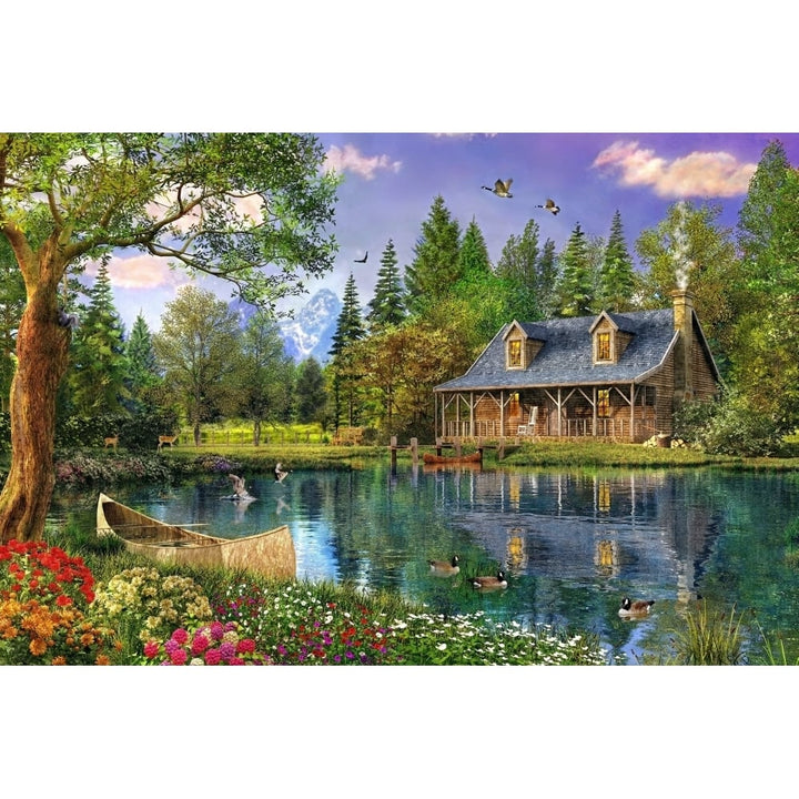 Crystal Lake Cabin Poster Print by Dominic Davidson Image 1