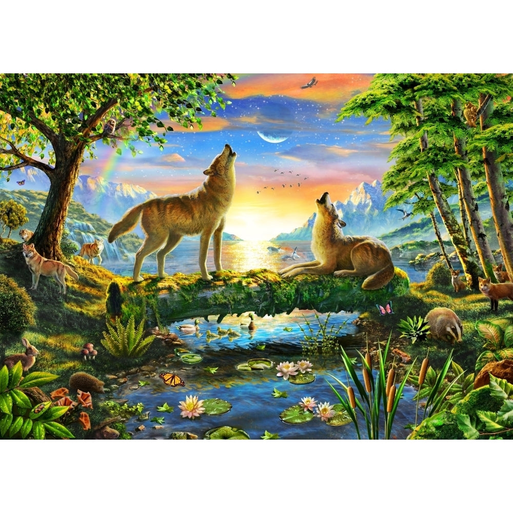 Wolf Harmony Poster Print by Adrian Chesterman Image 1