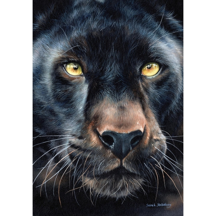 Black panther portrait Poster Print by Sarah Stribbling Image 2