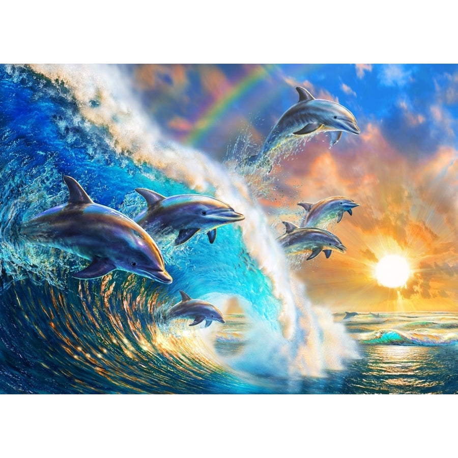 Dolphin Wave Poster Print by Adrian Chesterman Image 1