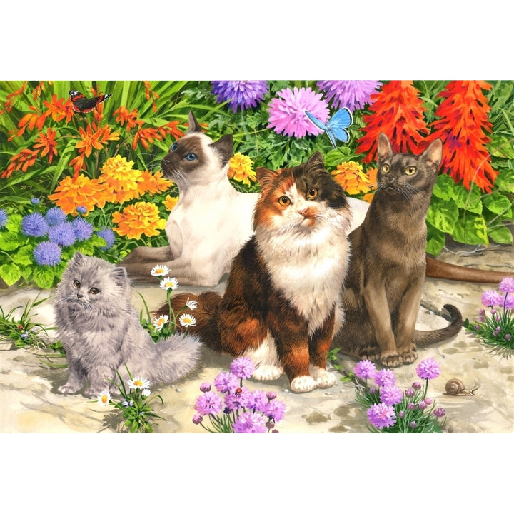 Floral Cats Poster Print by John Francis Image 1