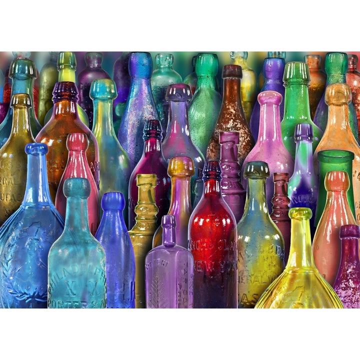 Colorful Glass Bottles Poster Print by Aimee Stewart Image 1