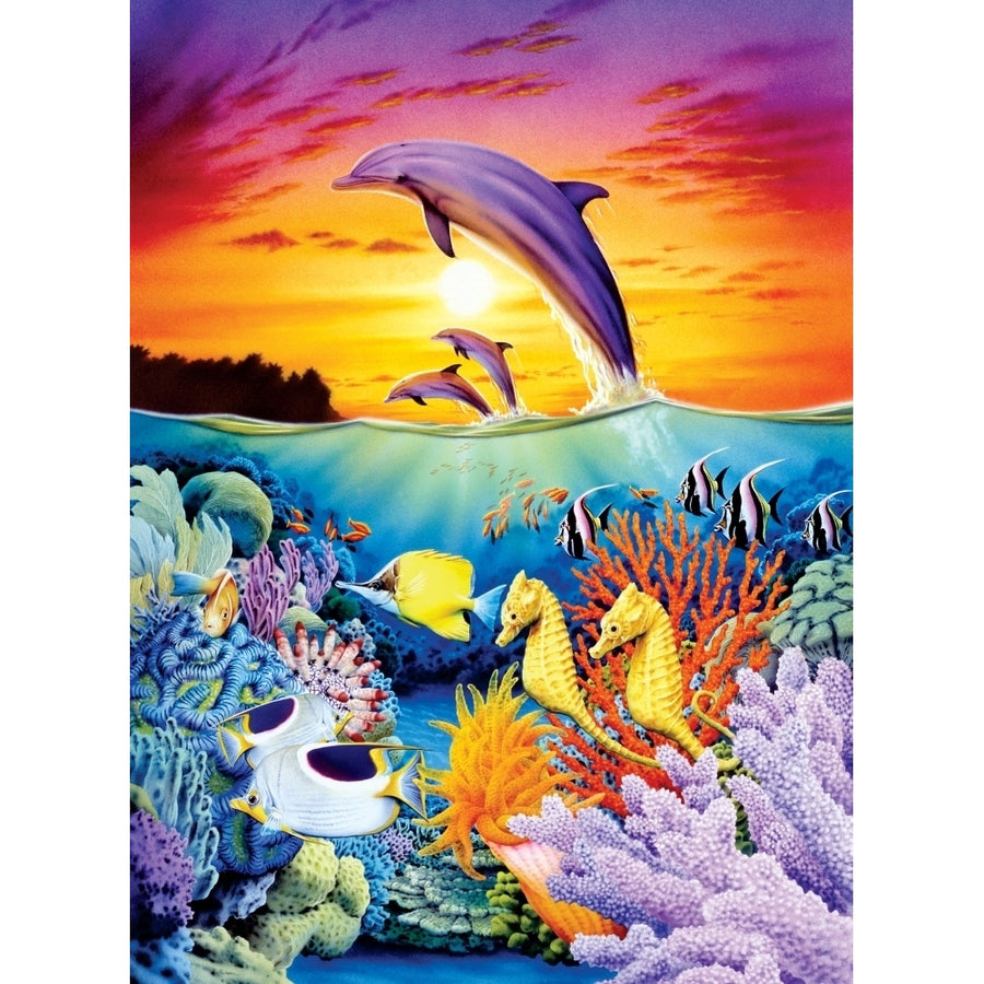 Seahorse Dolphins Poster Print by Robin Koni Image 1