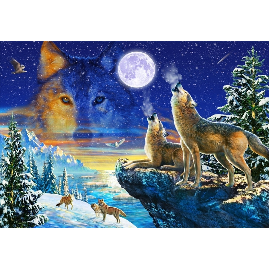 Howling Wolves Poster Print by Adrian Chesterman Image 1