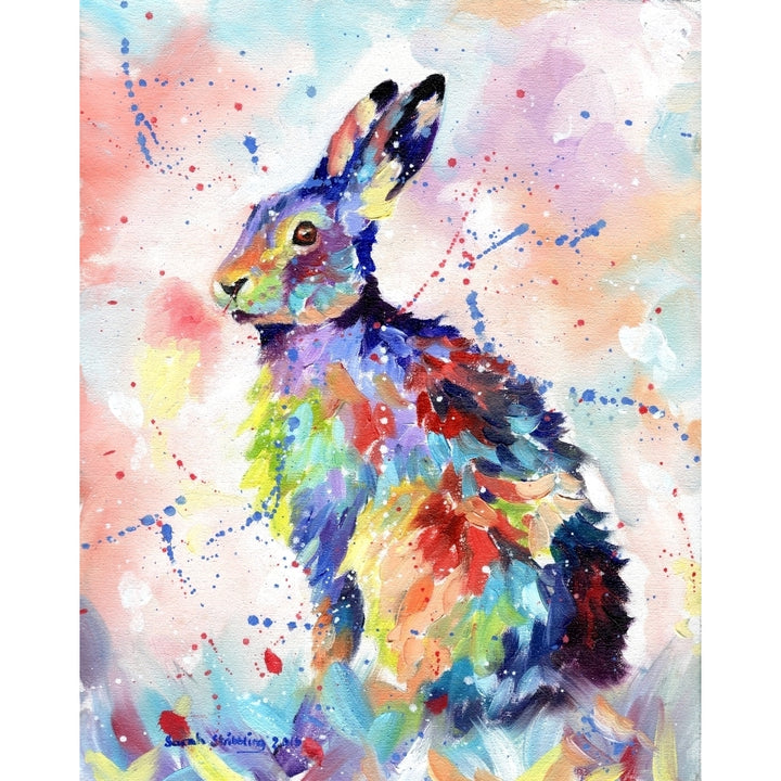 Colour Hare Poster Print by Sarah Stribbling Image 2