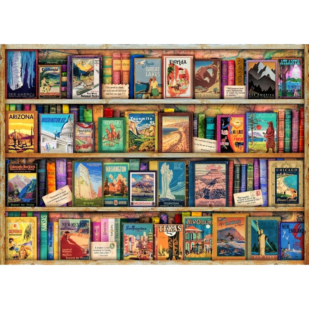 US Travel Bookshelf Poster Print by Aimee Stewart Image 2