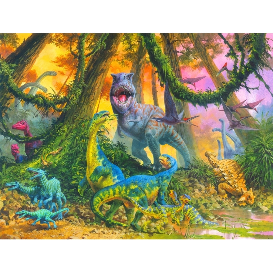 Dinosaur Jungle Poster Print by John Francis Image 1