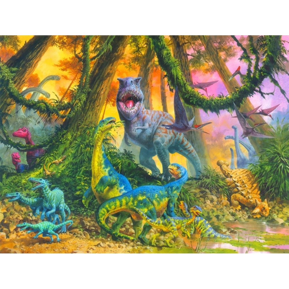 Dinosaur Jungle Poster Print by John Francis Image 2