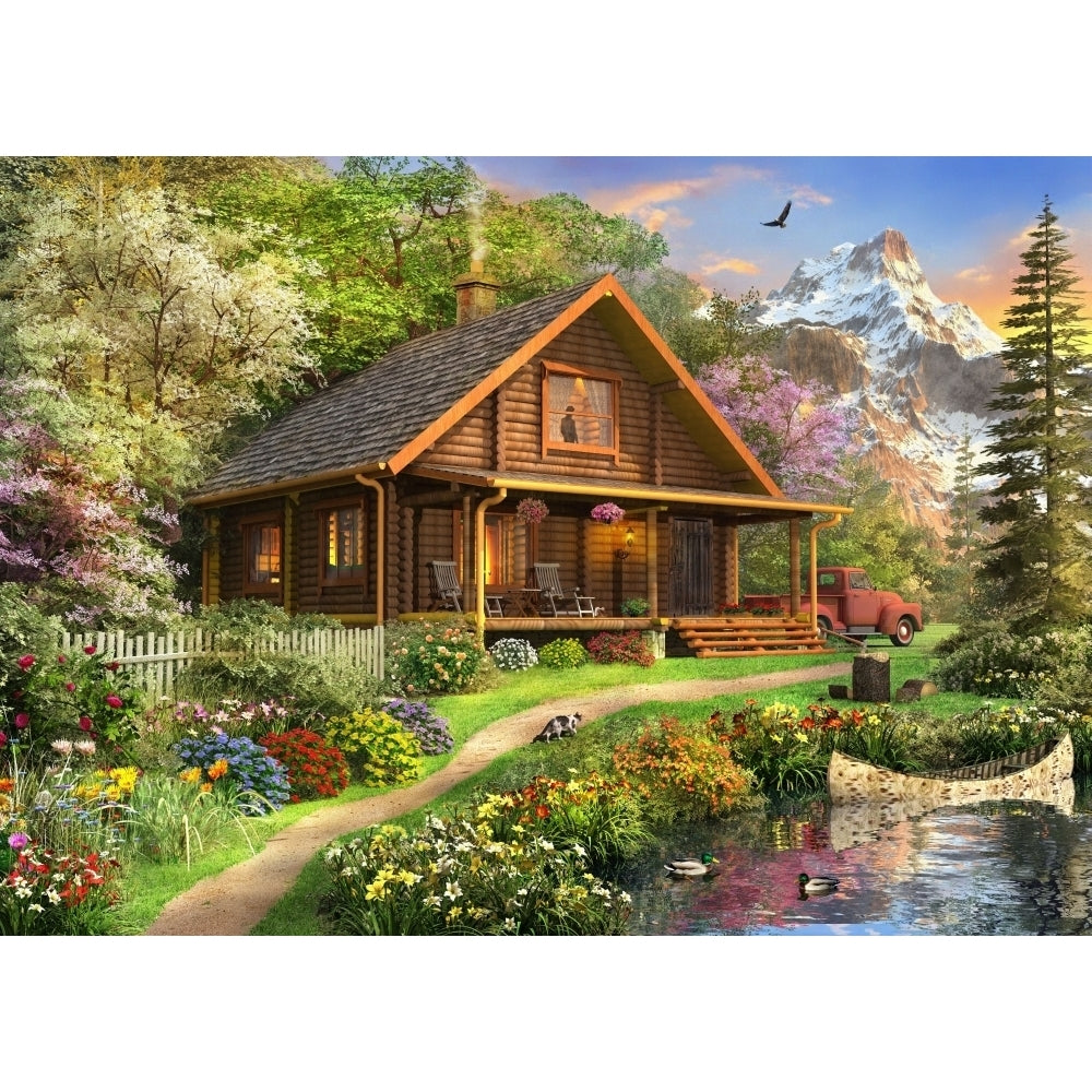 A log Cabin somewhere in North America. Poster Print by Dominic Davidson Image 1