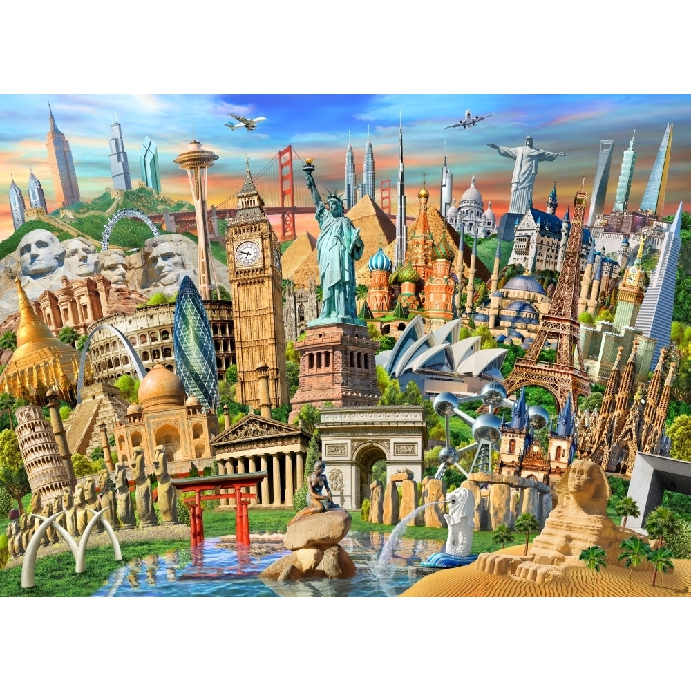 World Landmarks Collection Poster Print by Adrian Chesterman Image 1