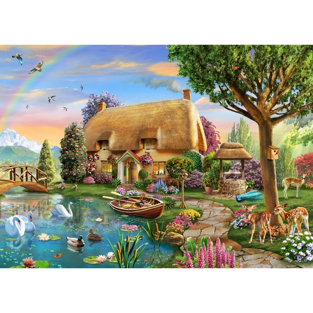 Lakeside Cottage Poster Print by Adrian Chesterman Image 1