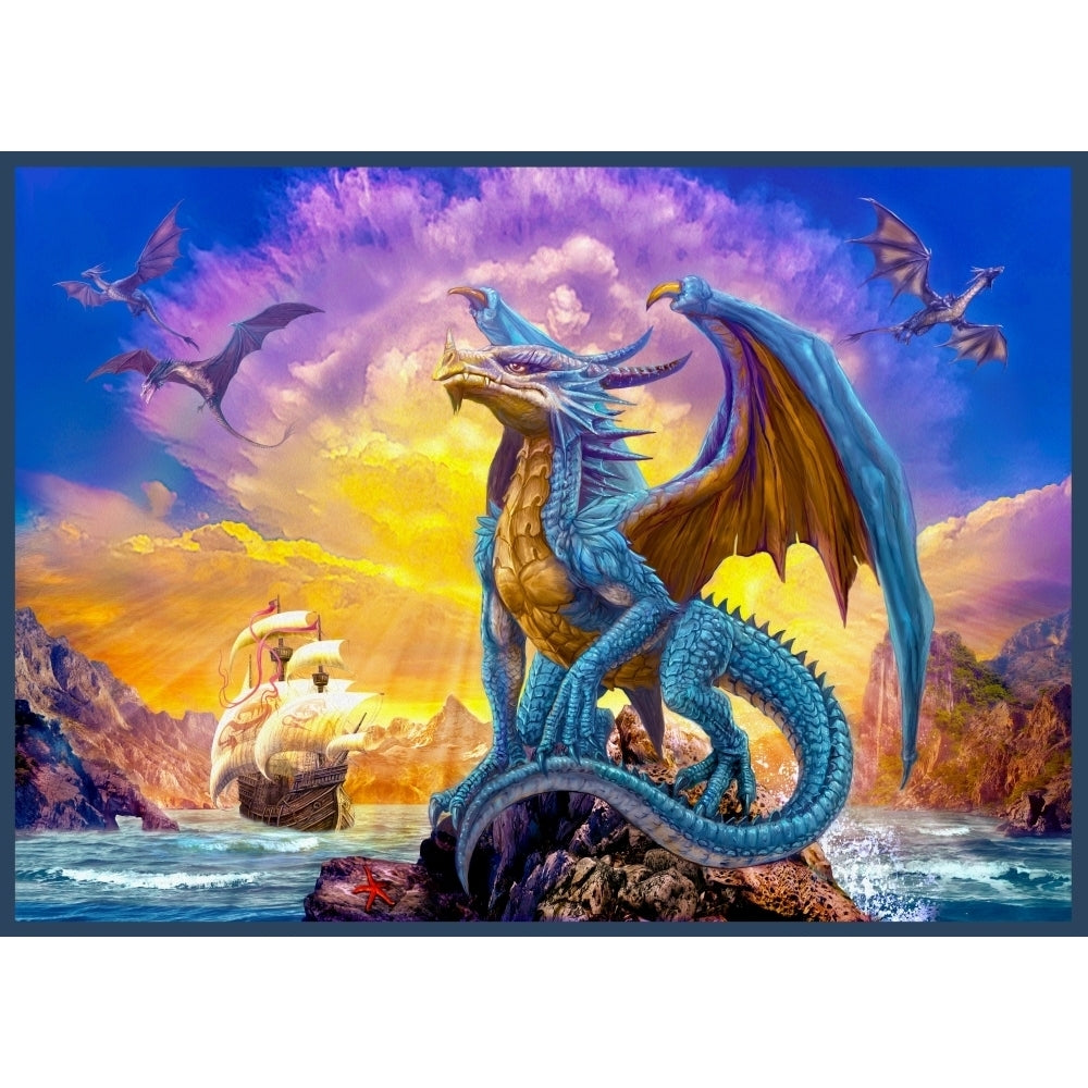 Dragons and Ship II Poster Print by Jan Patrick Image 2