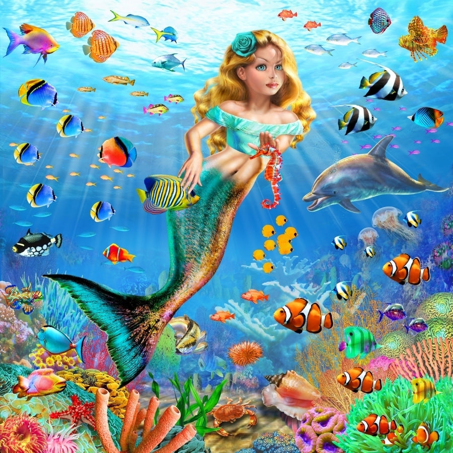 Mermaids World Poster Print by Adrian Chesterman Image 1