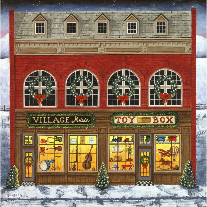 Christmas Village - Music And Toy Building Poster Print by Art Poulin Image 2