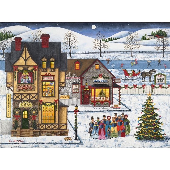 Main Street Carolers Poster Print by Art Poulin Image 1