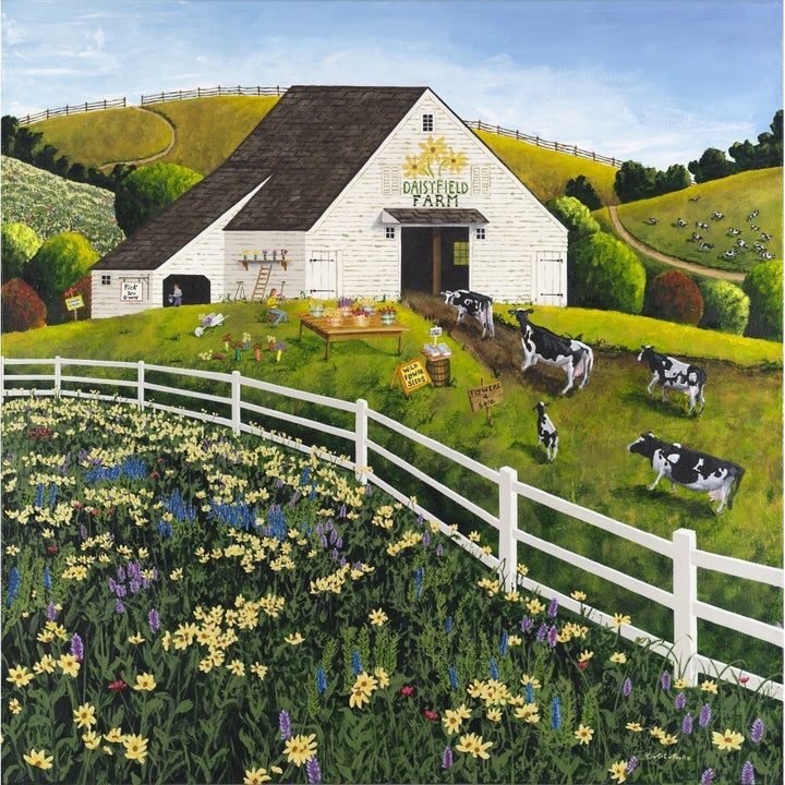 Daisy Field Farm Poster Print by Art Poulin Image 1