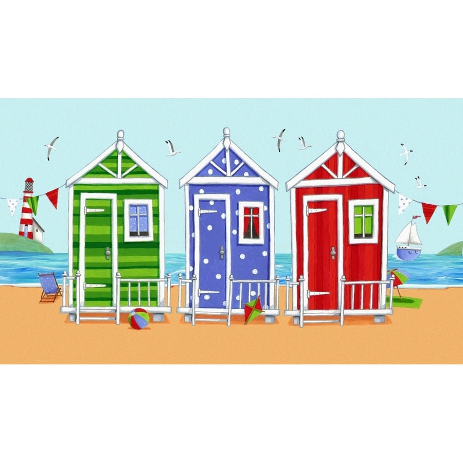 Beach Huts Poster Print by Peter Adderley Image 1