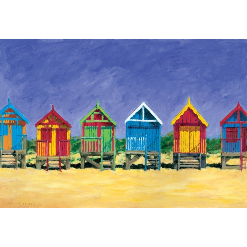 Beach Huts Poster Print by Brian James Image 2