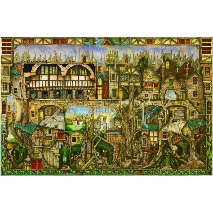 Tree Town Variant 1 Poster Print by Colin Thompson Image 1