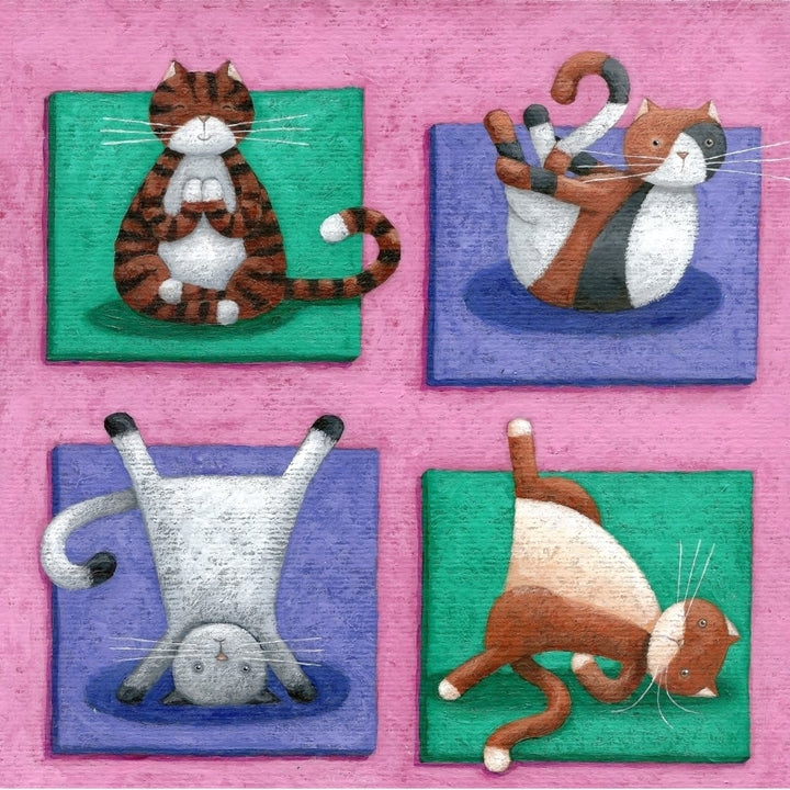 Yoga For Cats Poster Print by Peter Adderley Image 1