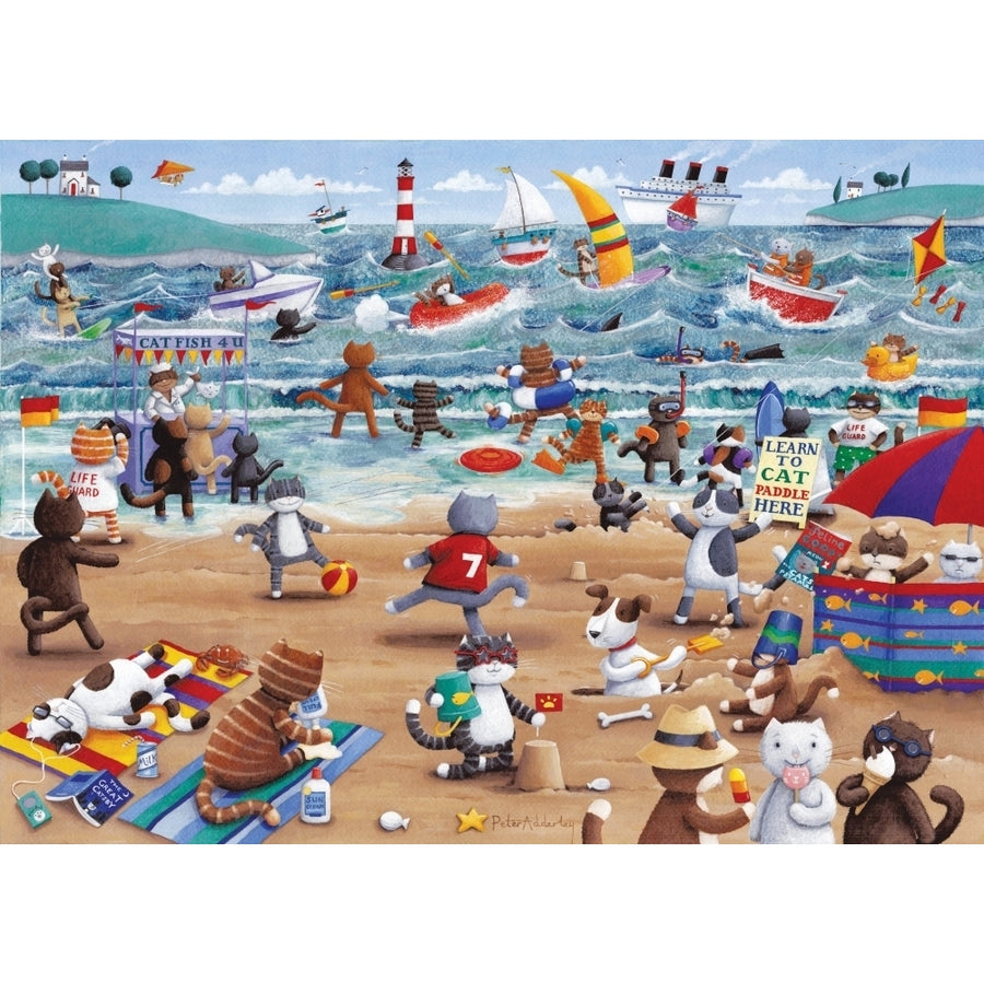 Beach Cats Poster Print by Peter Adderley Image 1