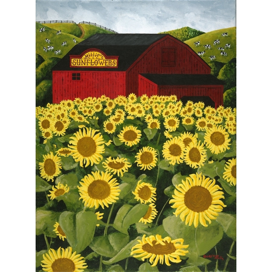 Milles Sunflowers Poster Print by Art Poulin Image 1