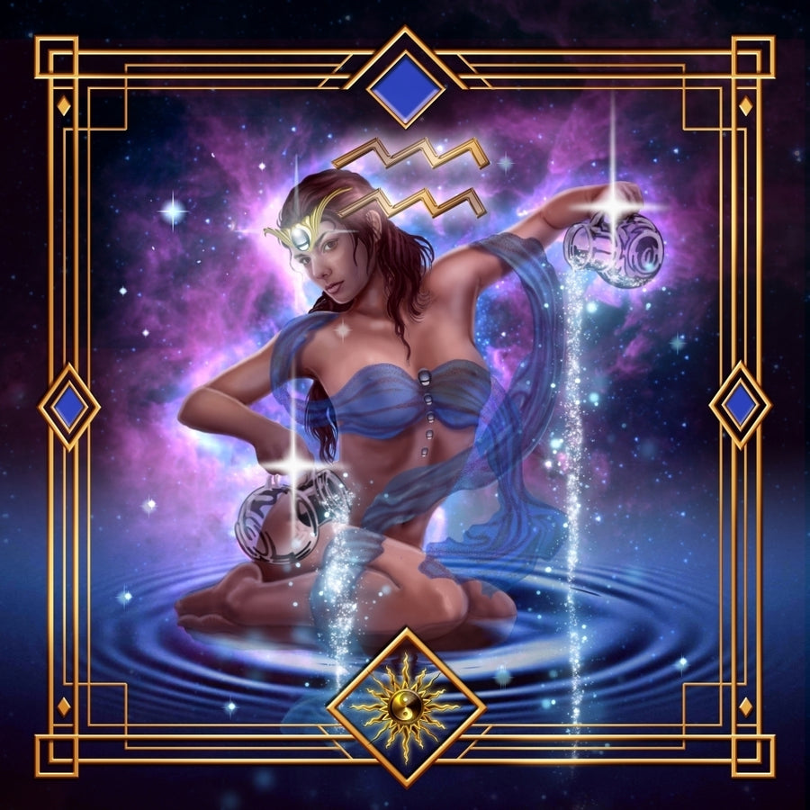 Zodiac Aquarius .Jpg Poster Print by Ciro Marchetti Image 1