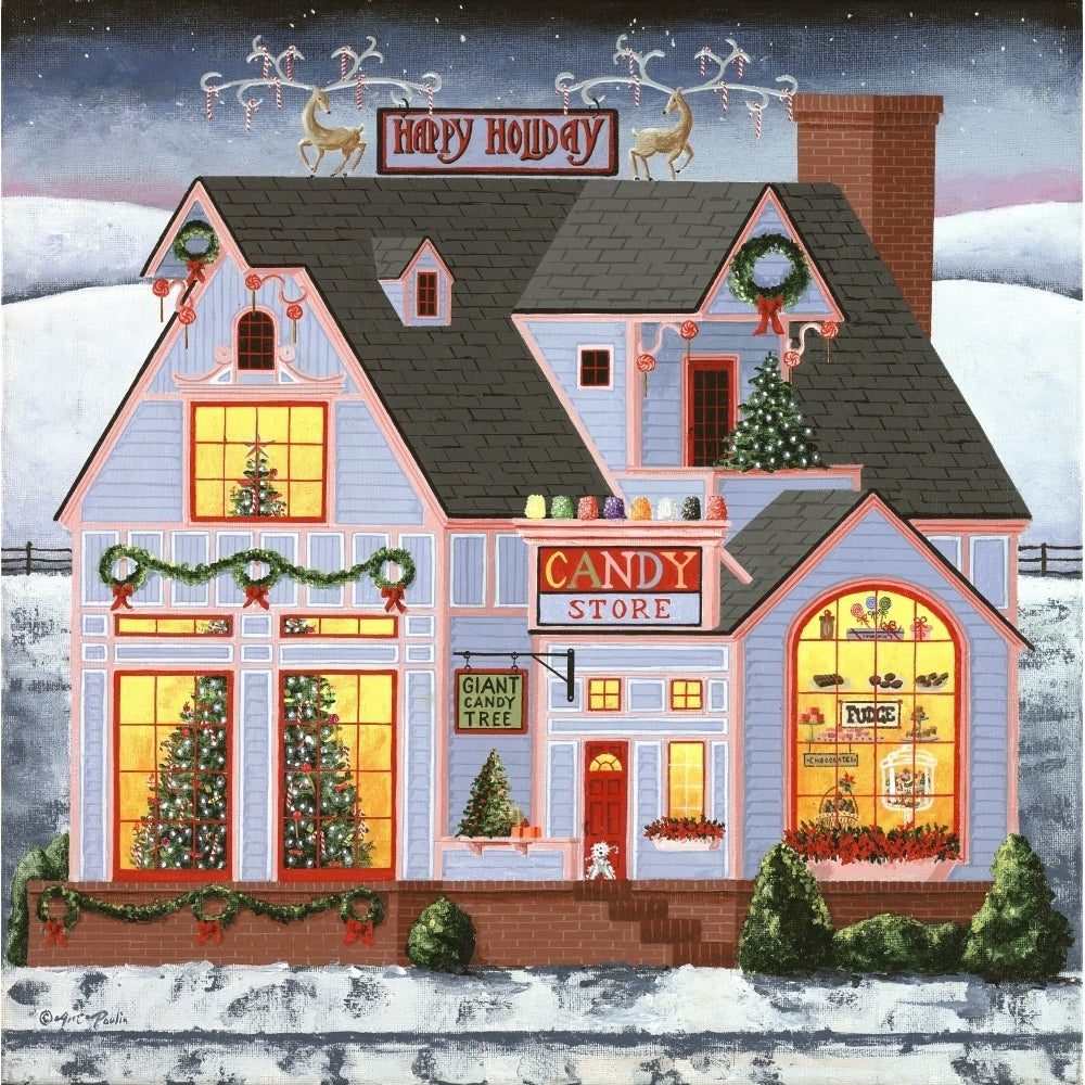 Christmas Village - The Candy Store Poster Print by Art Poulin Image 2