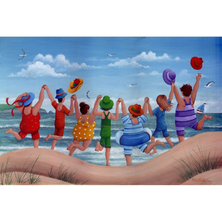 Beach Party Rainbow Scene Poster Print by Peter Adderley Image 1