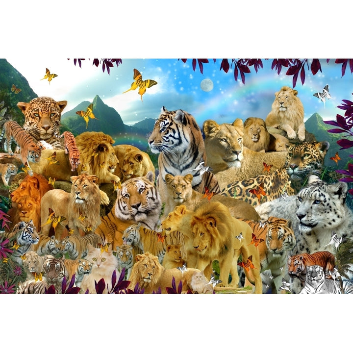 Jungle Cats Poster Print by Alixandra Mullins Image 1