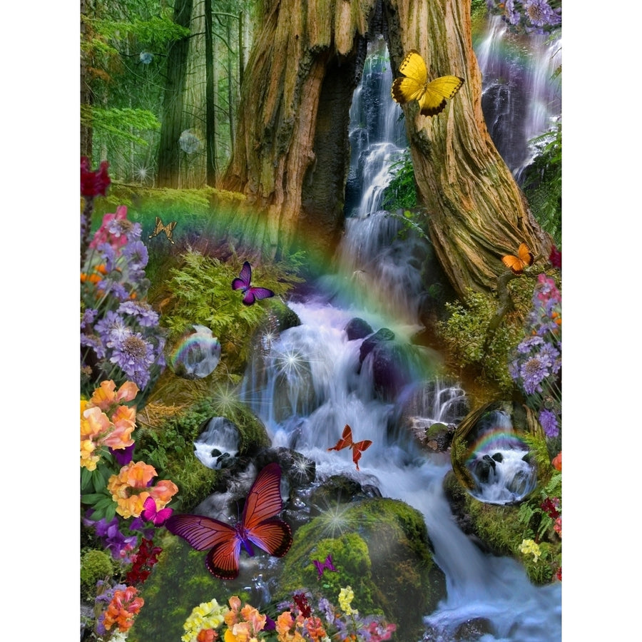 Woodland Forest Fairyland Poster Print by Alixandra Mullins Image 1