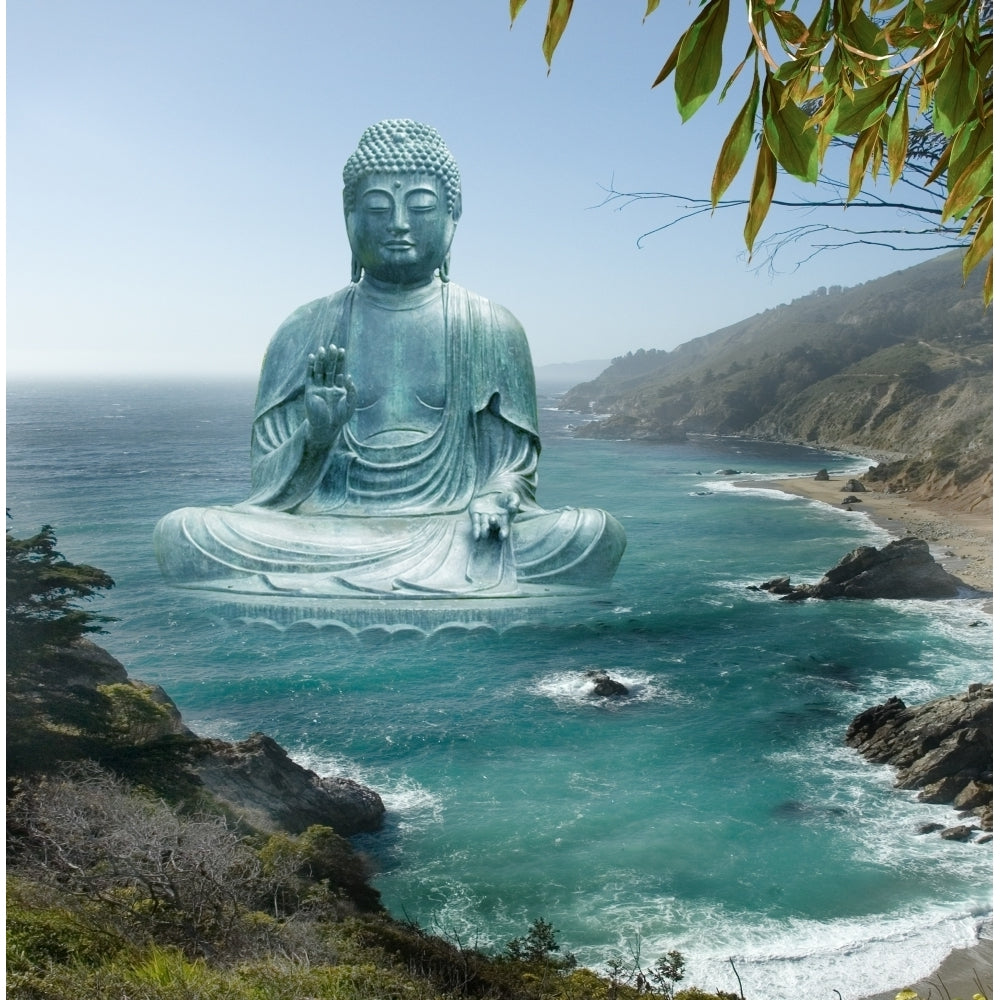 Big Sur Tea Garden Buddha Poster Print by Alixandra Mullins Image 2