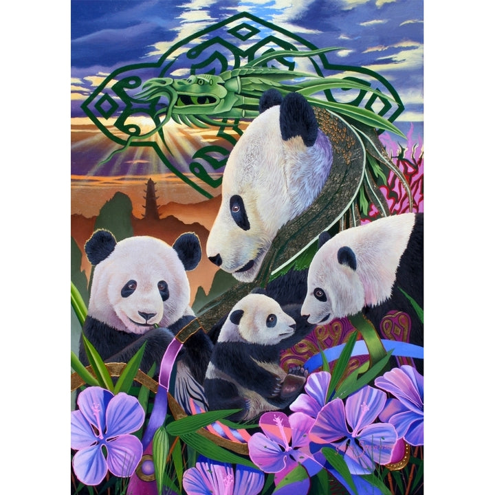 Panda play Poster Print by Graeme Stevenson Image 1