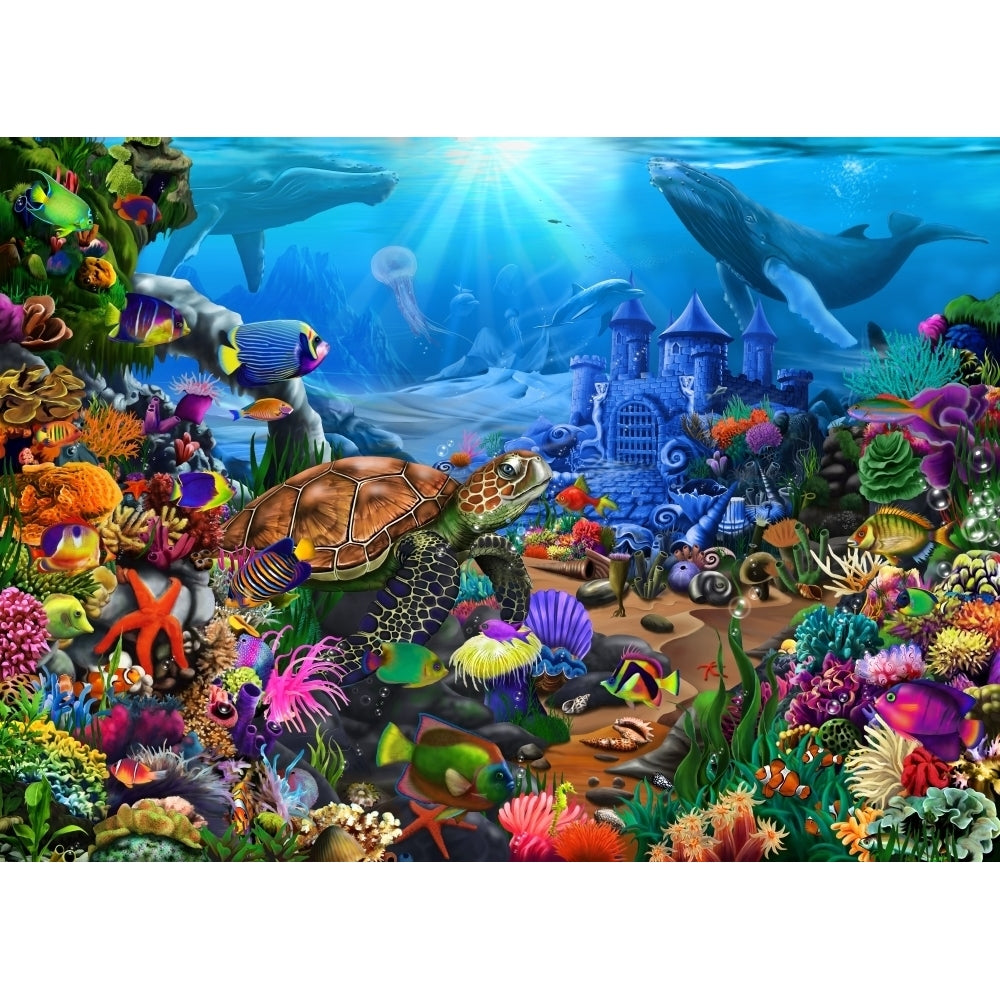 Magical Undersea Turtle Poster Print by Gerald Newton Image 1