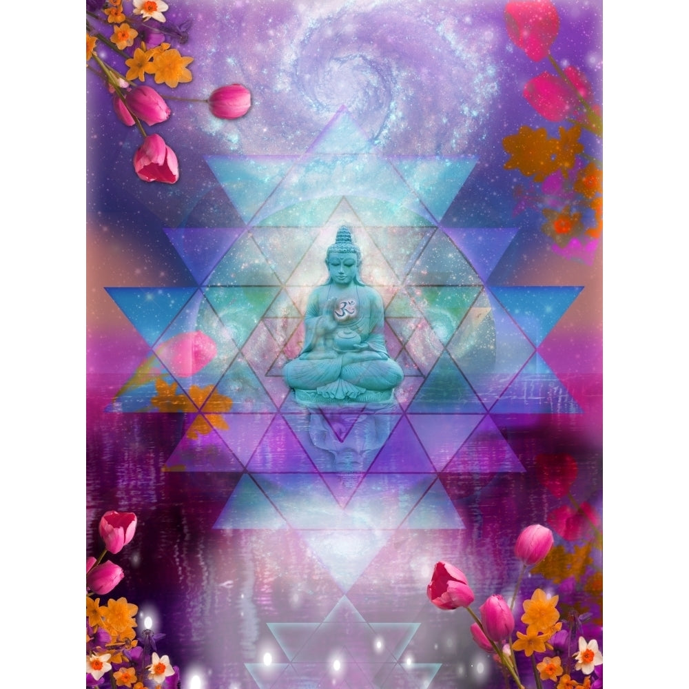 Cosmic Sri Yantra Poster Print by Alixandra Mullins Image 2