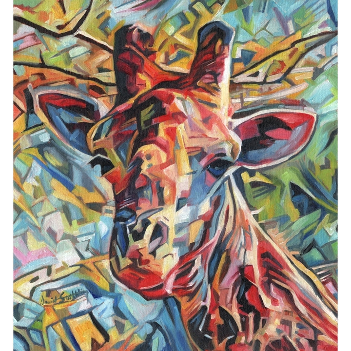 Giraffe Of Many Colours Poster Print by David Stribbling Image 2